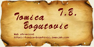 Tomica Bogutović vizit kartica